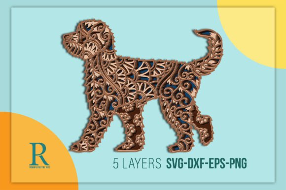 Download 3D Goldendoodle Mandala SVG Multilayered - Mandala svg Collection