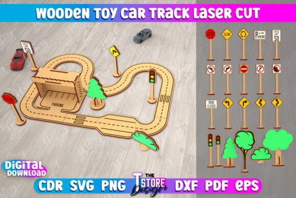 Download Wooden Toy Car Track | Racing Track |CNC - Wooden toy Collection