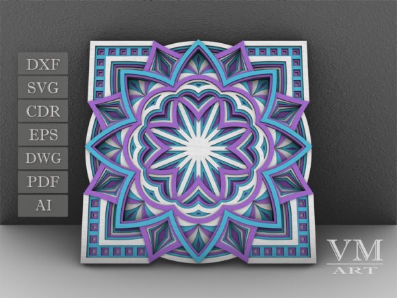 Download Flower Mandala SVG, Layered Mandala SVG - Mandala svg Collection