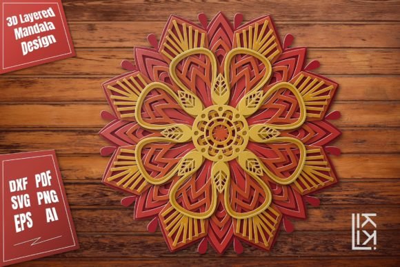 Download 3D Layered Mandala SVG Cut File Vol.9 - Mandala svg Collection