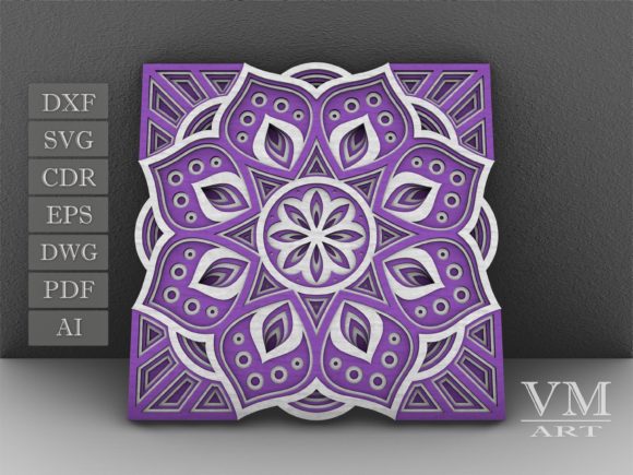 Download Flower Mandala SVG, Layered Mandala SVG - Mandala svg Collection