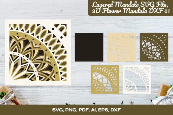 Download Layered Mandala SVG File, 3D Mandala - Mandala svg Collection