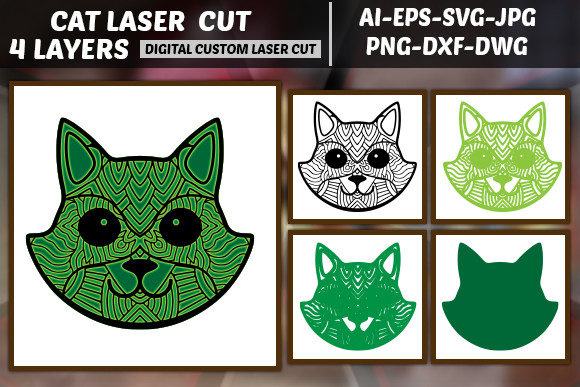Download Multilayer Laser Cut Cat Svg - Premium Resources