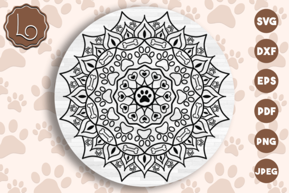 Download Dog Paws Mandala SVG File - Mandala svg Collection