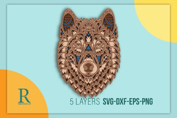 Download Multilayered Wolf Mandala SVG Design - Mandala svg Collection