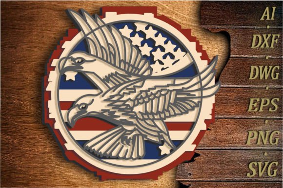 Download American Eagle 3d Layered Mandala SVG - Mandala svg Collection