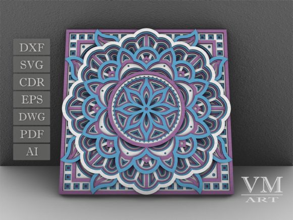 Download Flower Mandala SVG, Layered Mandala SVG - Mandala svg Collection