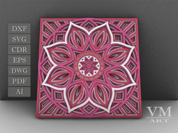 Download Flower Mandala SVG, Layered Mandala SVG - Mandala svg Collection